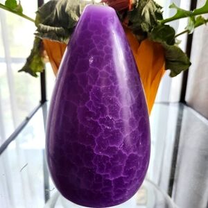 Barrick Elegant Purple Crackle Candle Made in USA